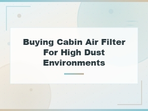 Best Cabin Air Filters for High Dust Environments: Top Picks and Buying Guide